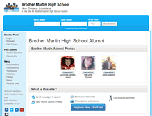 Tablet Screenshot of brothermartinhighschool.net